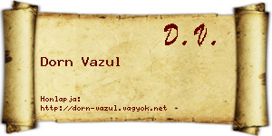 Dorn Vazul névjegykártya